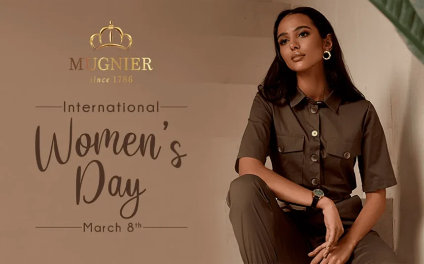 A young woman celebrating Women's day