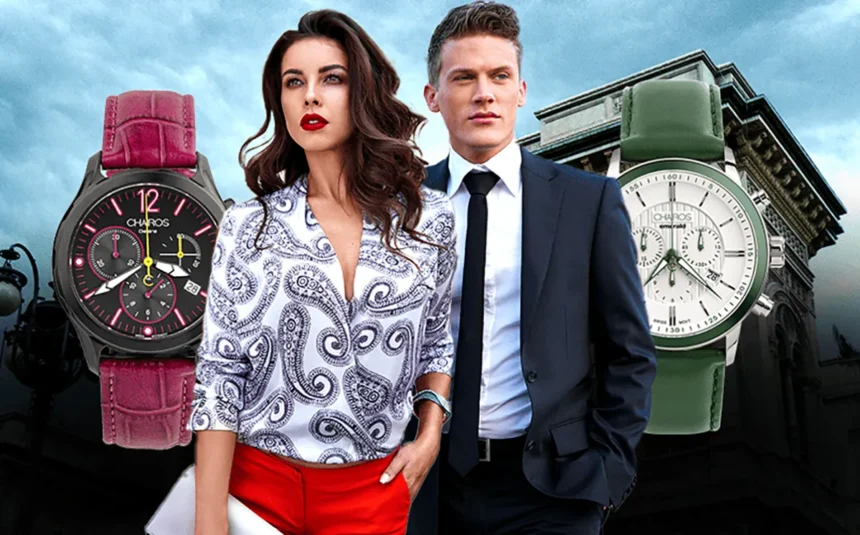 A young couple with featuring CHAIROS watches in background