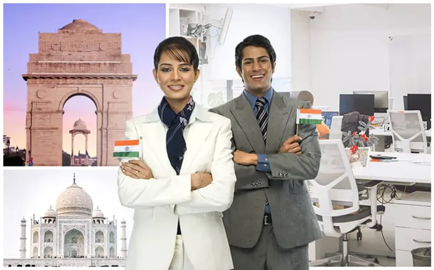 A couple celebrating Independence Day