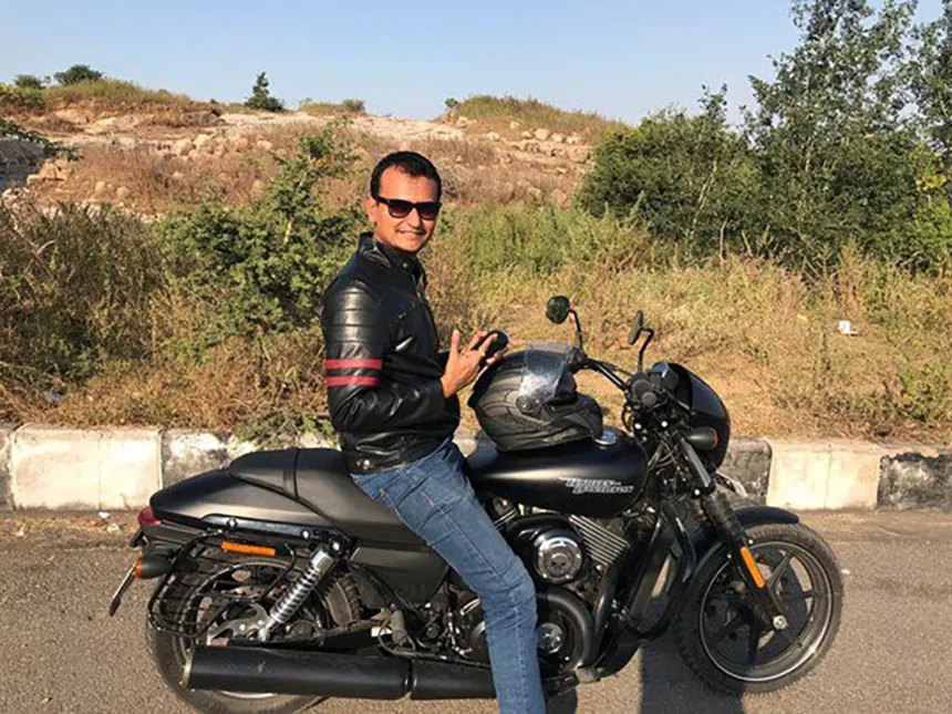 Captian Amit Nighot on his Sports Bike