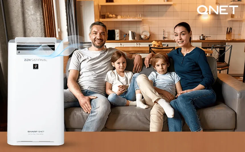 A-family-sitting-on-a-sofa-in-the-living-room