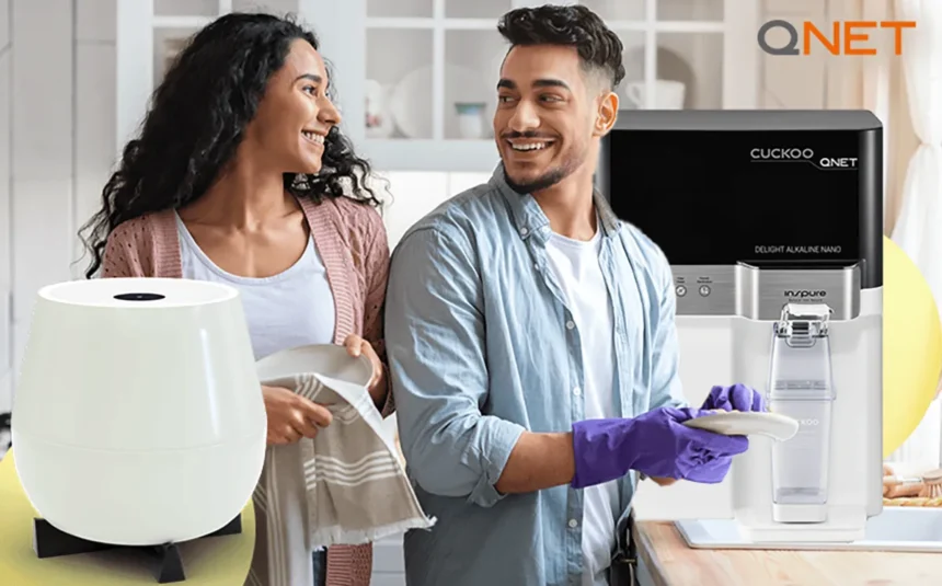 A couple with QNET Home & living Products