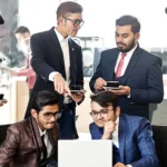 A group of entrepreneurs talking