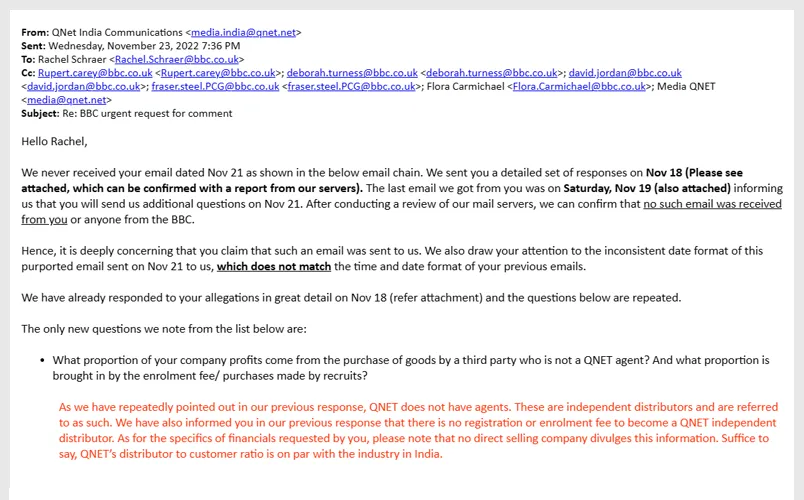 Email Response