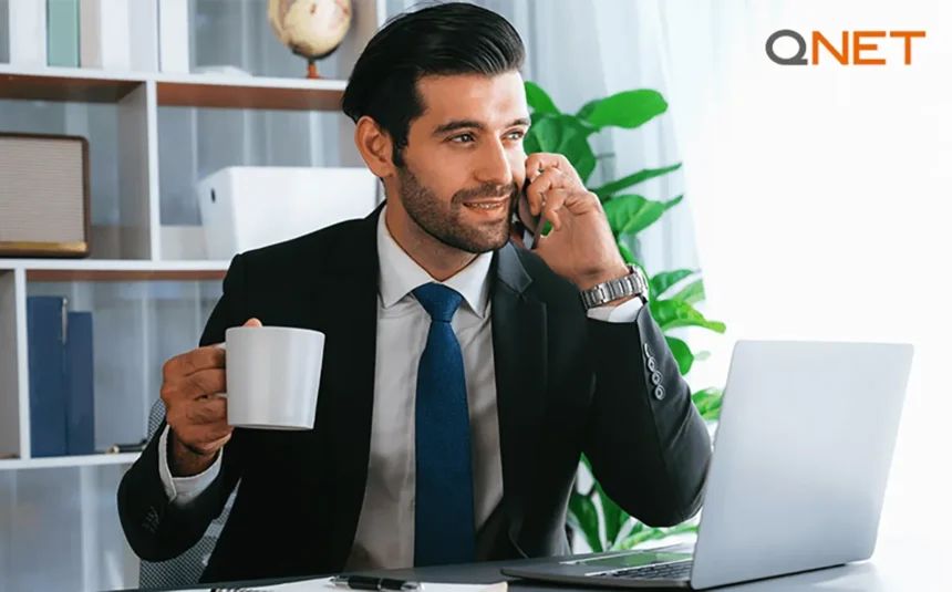 A Direct Seller talking on the phone