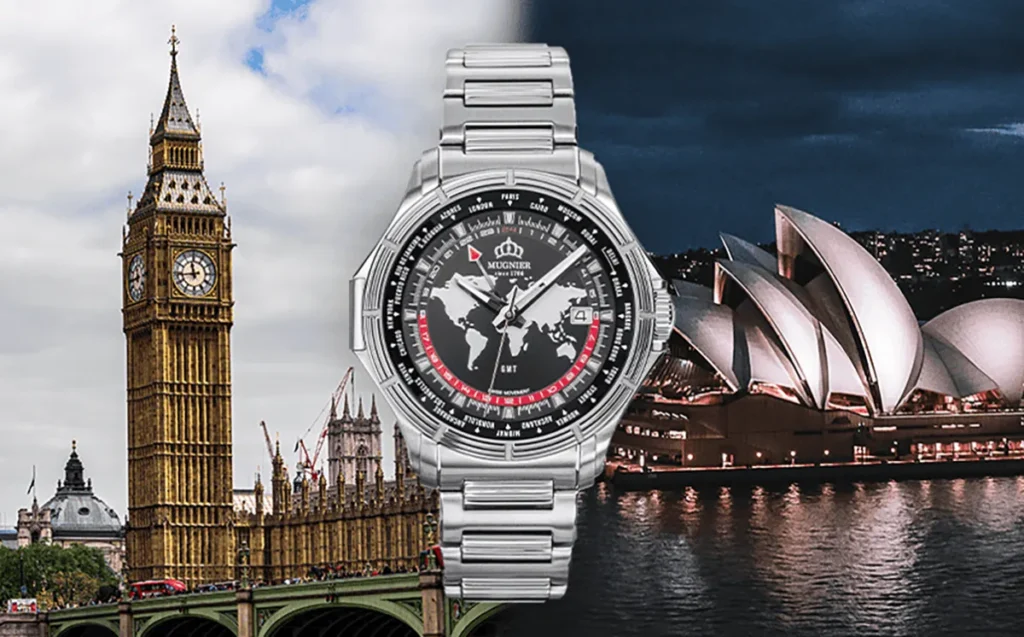 Mugnier GMT Time Traveller - Metal Bracelet 