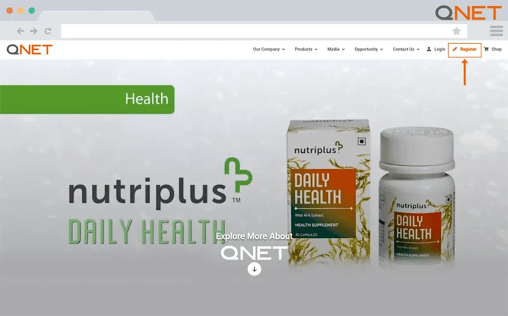 QNET India Website Homepage