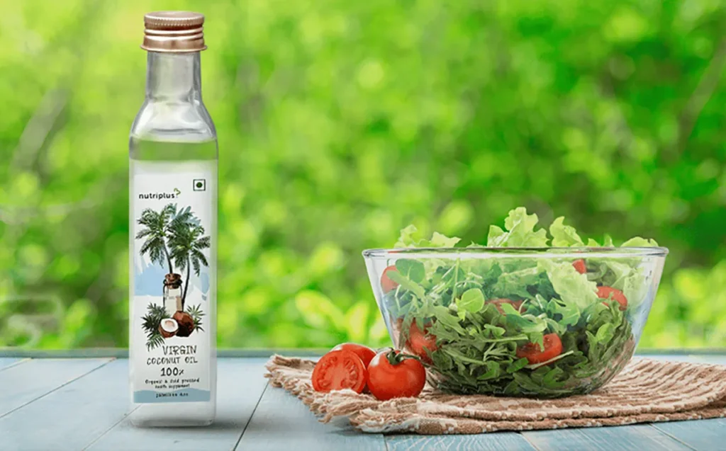 Nutriplus VCO used to prepare salads