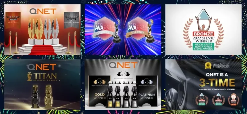 A glimpse of QNET's triumphant awards collection