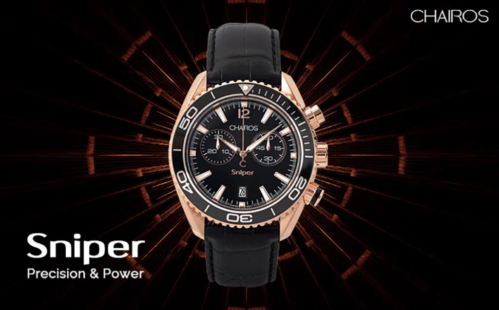 Chairos Sniper by QNET India with a creative background.