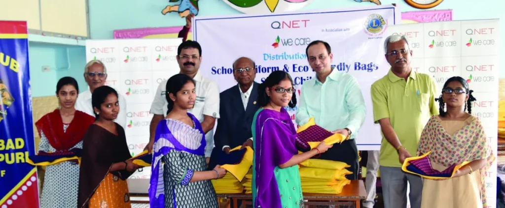qnet-india-distributing-Uniforms-rythm